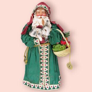 Vtg 1994 Clothtique Santa Possible Dreams 10in Gifts From The Garden Xmas